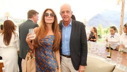 Zulemita Menem y su pareja, Rodolfo D´Onofrio, en Vendimia Solidaria 2023.