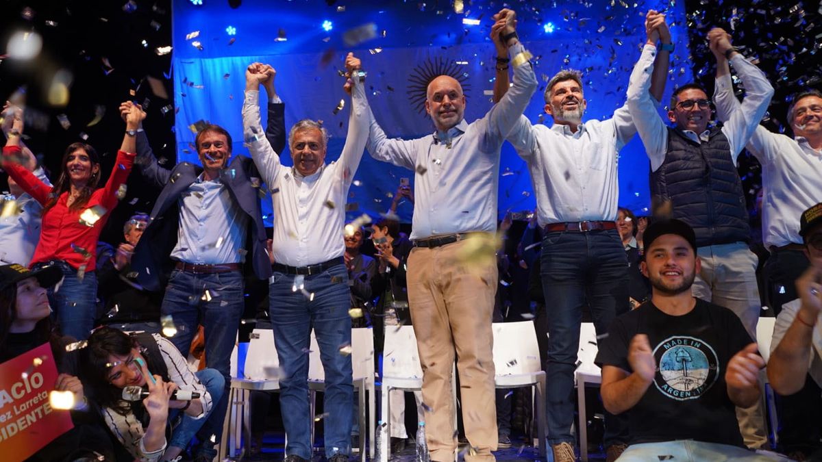 El acto de cierre de la visita de Horacio Rodríguez Larreta a Mendoza.