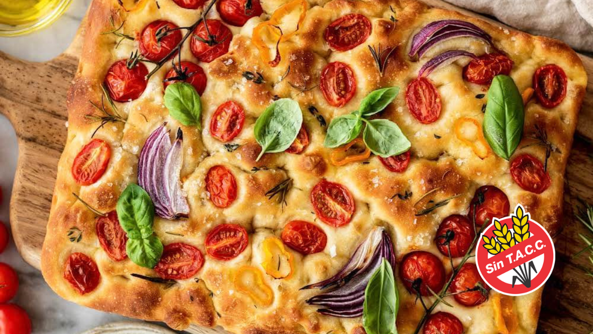 Esta focaccia sin TACC es una verdadera delicia y es muy fácil de hacer.