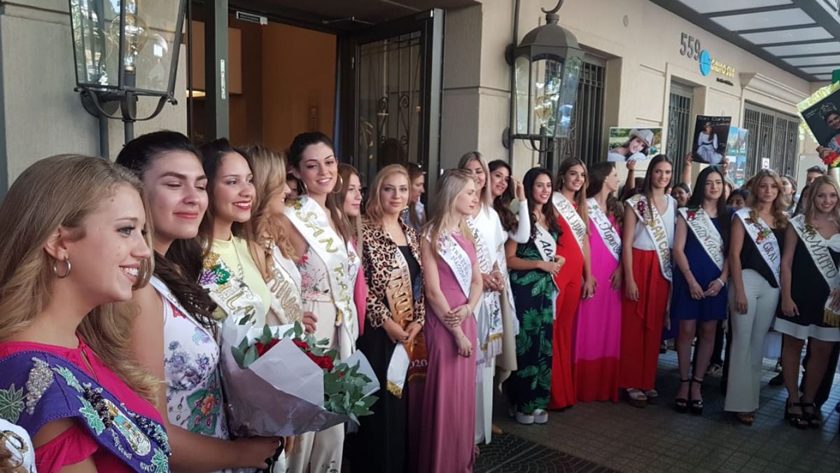 Las reinas departamentales de la Vendimia 2020.