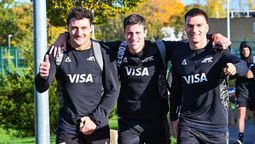 Isgró, Delguy y Prisciantelli en el camp de Londres.