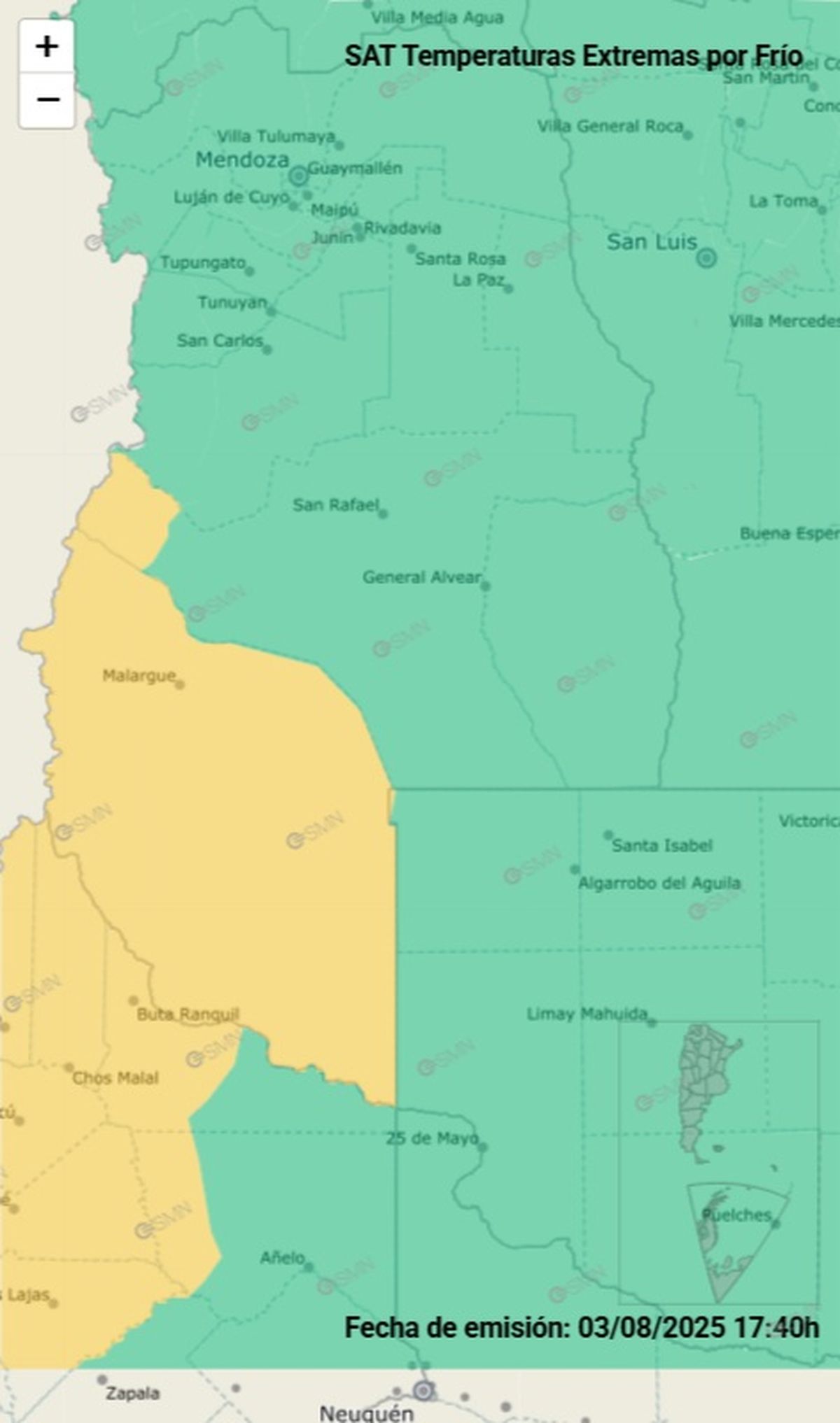 Estos son los departamentos afectados Estos son los departamentos afectados