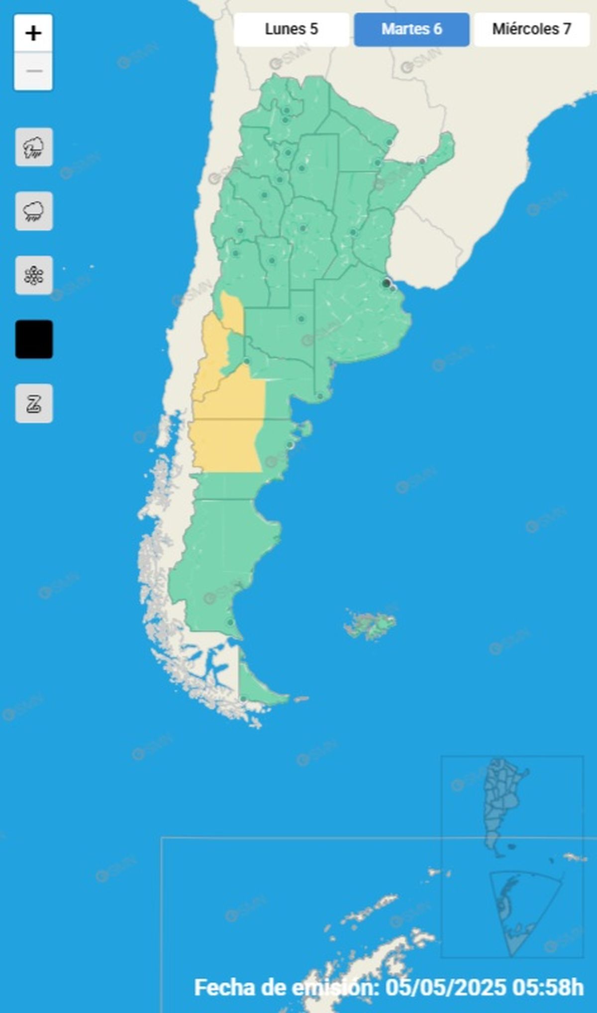 Estas son las provincias afectadas Estas son las provincias afectadas