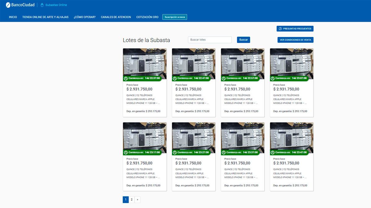 El Banco Ciudad subasta una gran variedad de bienes, que pueden incluir inmuebles (casas, departamentos), veh&iacute;culos (autos y camionetas) y mercader&iacute;as en general.