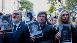 Milei asistió a la ceremonia central al cumplirse 32 años del atentado contra la AMIA&nbsp;