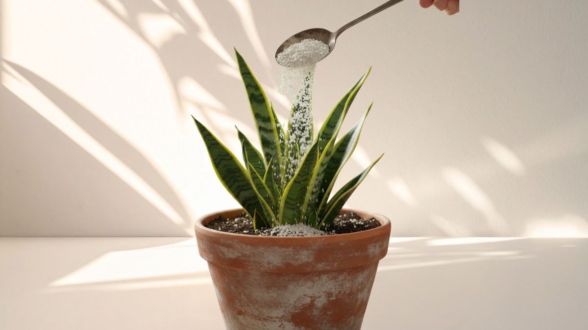 Para qué sirve espolvorear una cucharada de cáscaras de huevo sobre la sansevieria o lengua de suegra