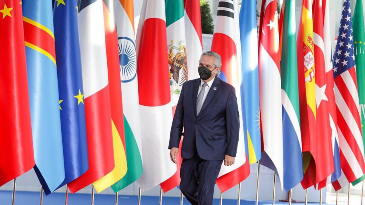 Alberto Fernández en la cumbre del G20.