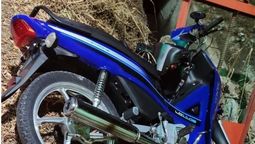 Así quedó el rodado del infortunado motociclista que muió en Guaymallén.