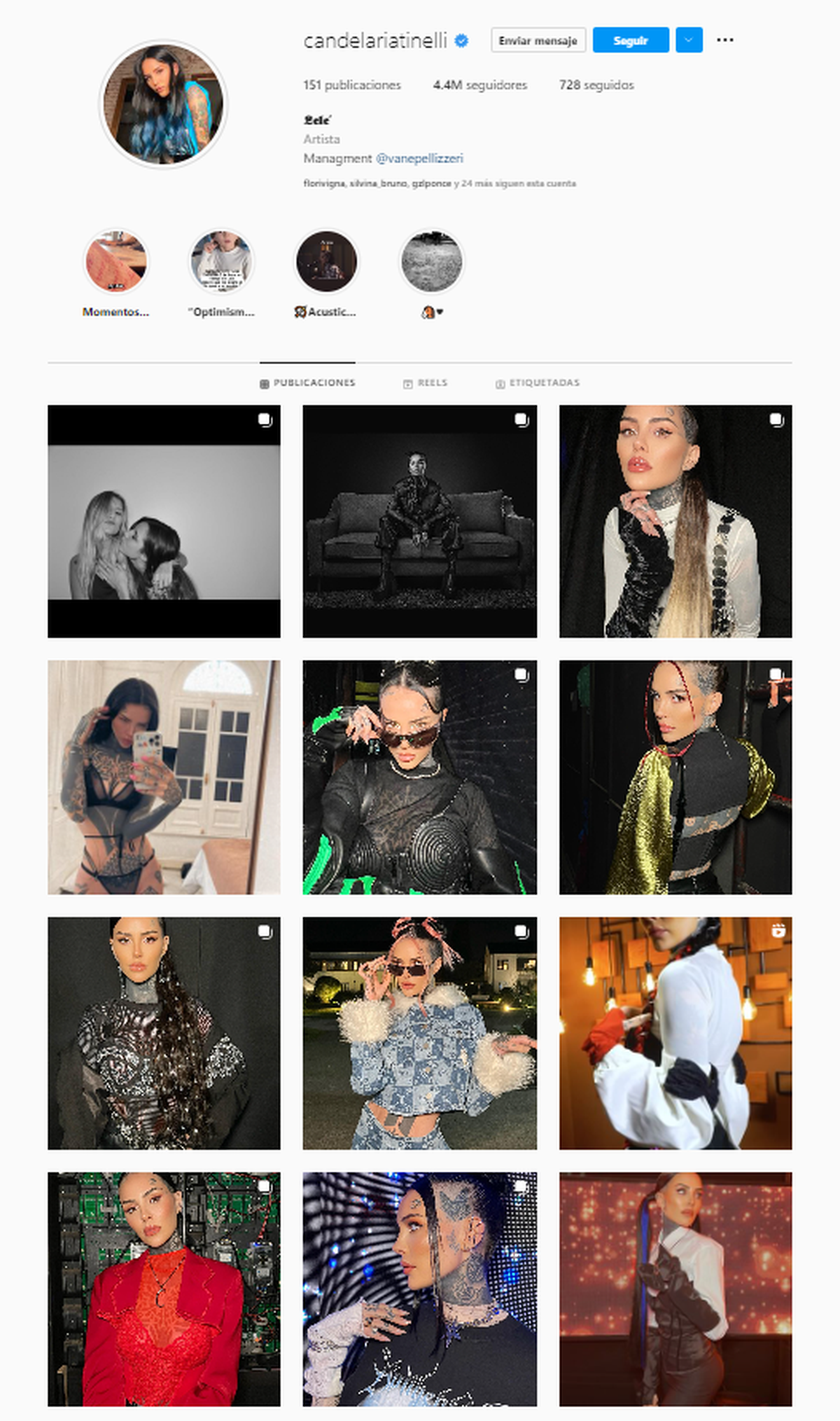 La hija de Marcelo Tinelli sacó de su feed todas las fotos con el cantante de 49 años.