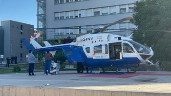 Trasladaron en helicóptero a un bebé de San Rafael al Notti tras quemarse el 60% del cuerpo Trasladaron en helicóptero a un bebé de San Rafael al Notti tras quemarse el 60% del cuerpo
