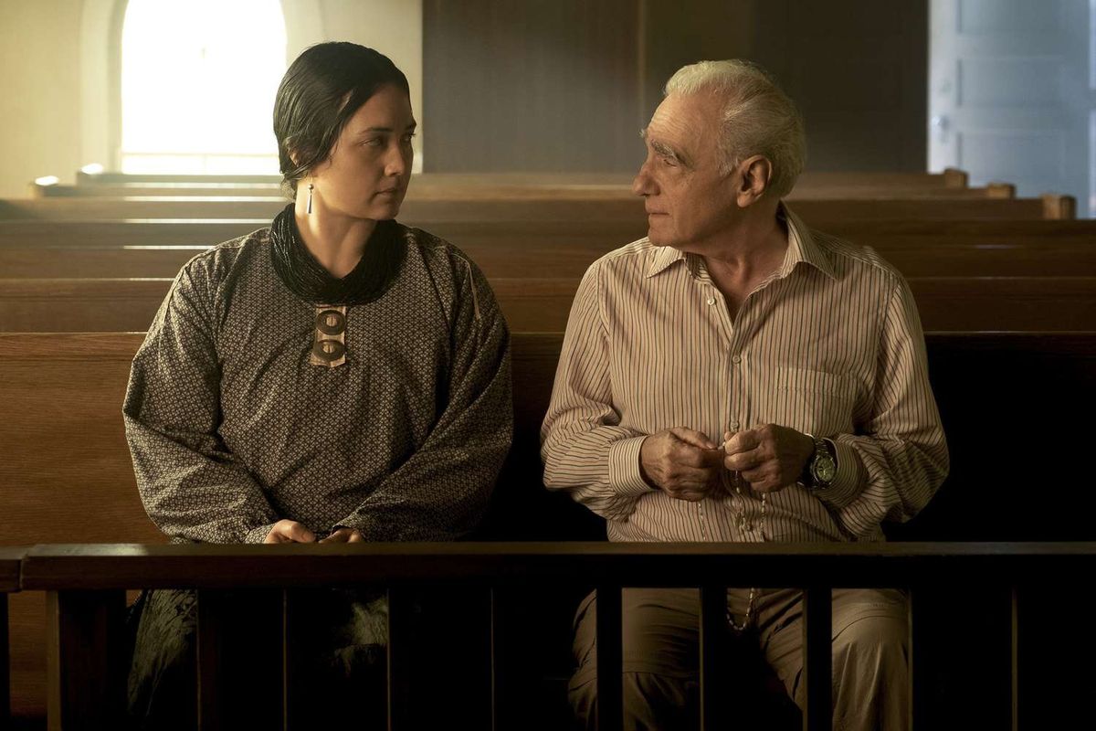 Lily Gladstone y Martin Scorsese en Lily Gladstone y Martin Scorsese en