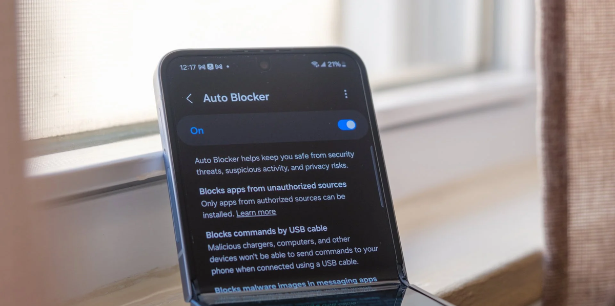 Auto Blocker de Samsung. Auto Blocker de Samsung.
