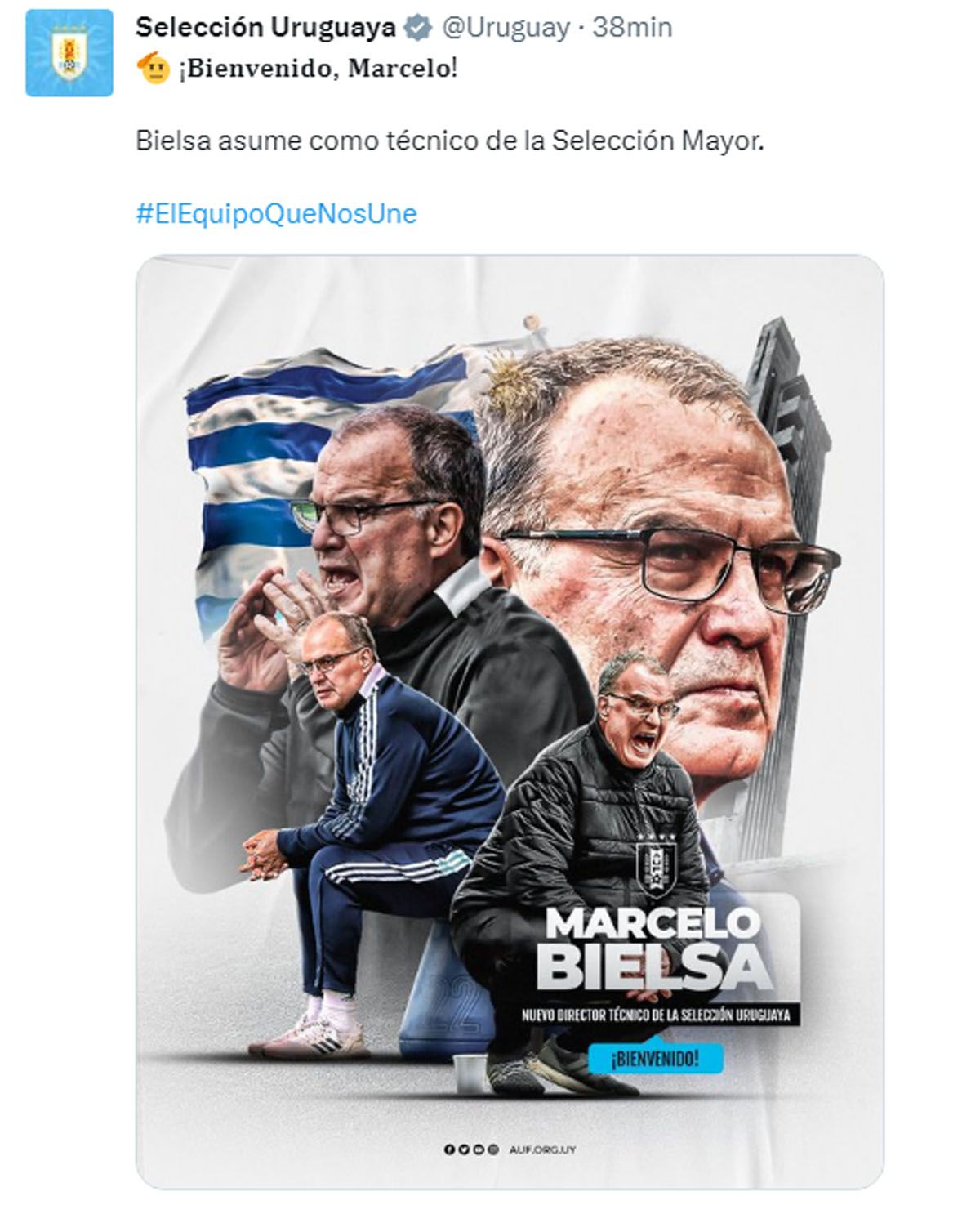 Ya Es Oficial Marcelo Bielsa Es El Nuevo Dt De Uruguay 9869