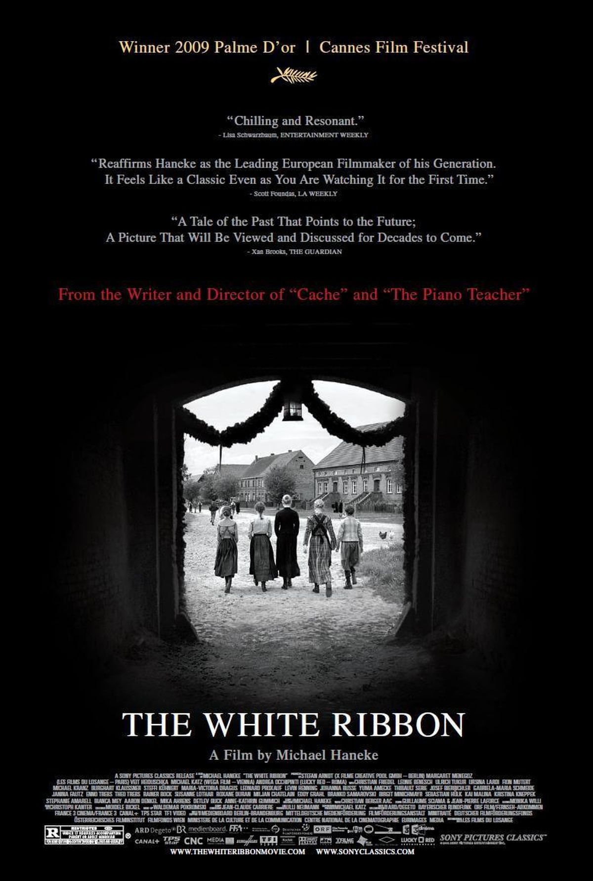 Póster de la película alemana "The White Ribbon". Póster de la película alemana "The White Ribbon".