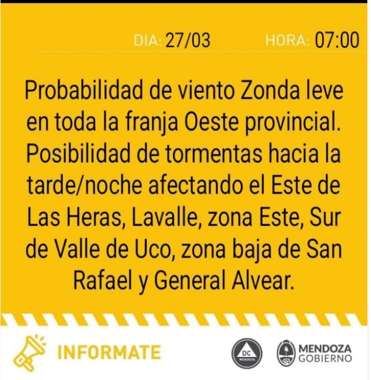 El alerta se mantiene vigente en varias zonas de la provincia El alerta se mantiene vigente en varias zonas de la provincia