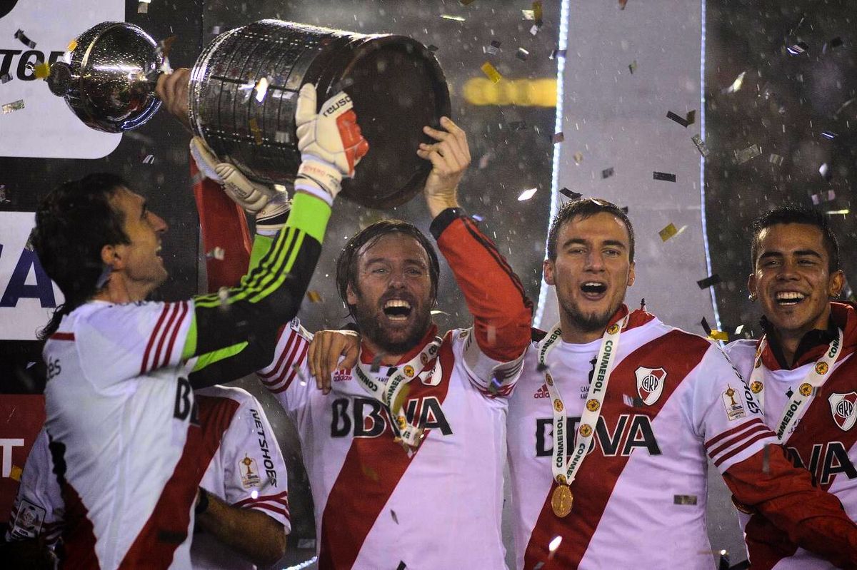 Los festejos de la Copa Libertadores 2015.