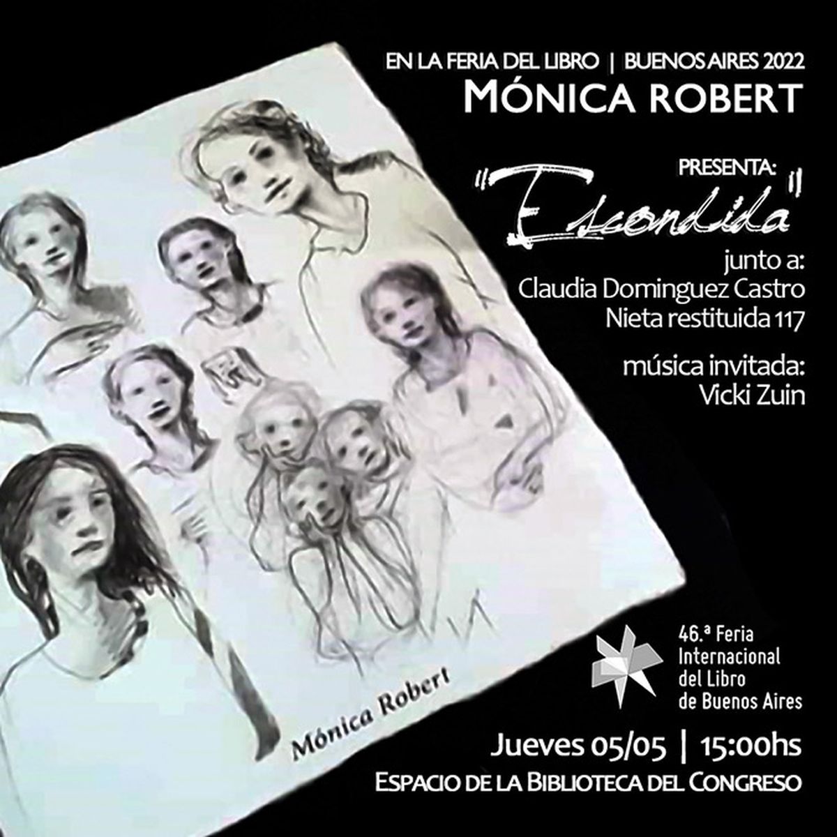 Libros recomendados: Mónica Robert presentará "Escondidas" en la Feria del Libro 2022 en Buenos Aires.