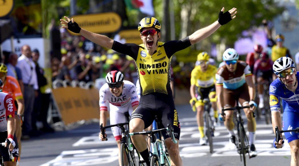 El belga Van Aert ganó la séptima etapa en el Tour de Francia.