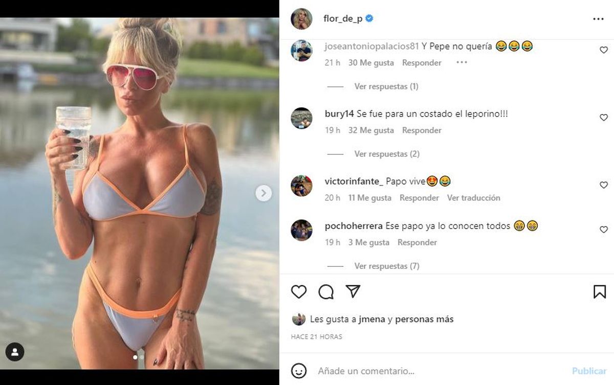 El posteo de Florencia Peña que generó miles de comentarios.