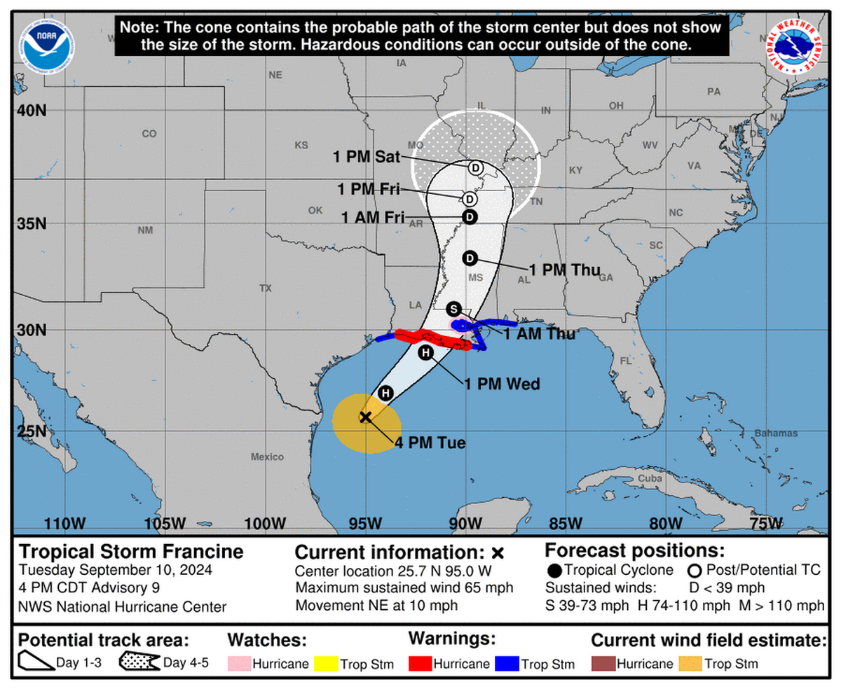 La zona metropolitana de la ciudad de Nueva Orleans en Louisiana