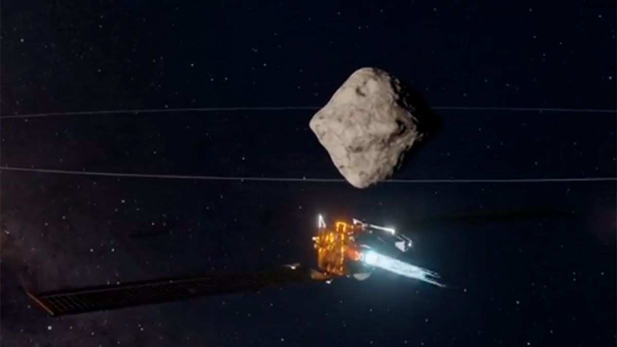 La misión DART de la NASA chocó con el asteroide Dimorfos.