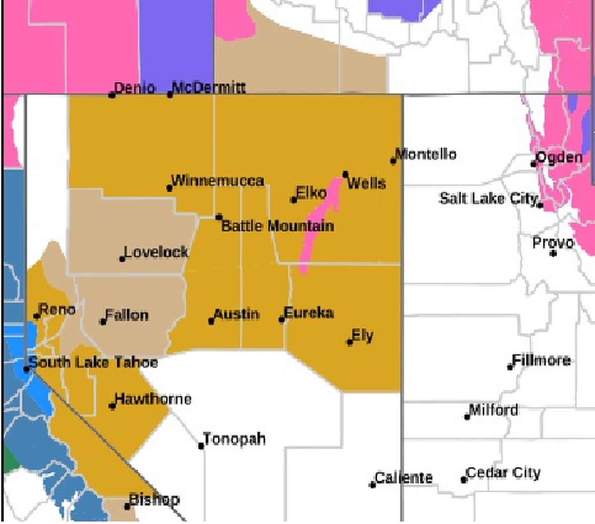 La zona en mostaza es la afectada por los vientos. La zona en mostaza es la afectada por los vientos.