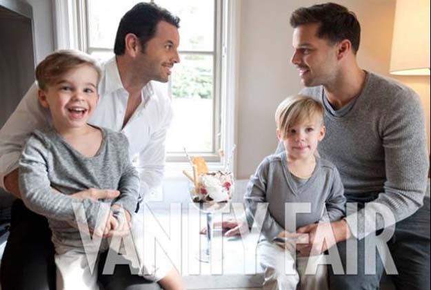 Ricky Martin presentó en sociedad a sus hijos
