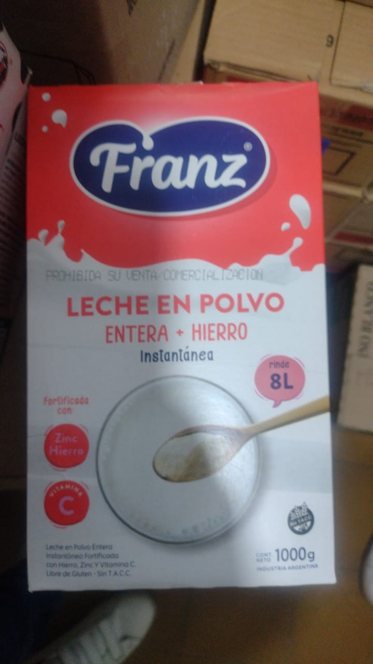 Cayó una mujer con 37 cajas de leche en polvo que entregó la Nación a merenderos en Guaymallén