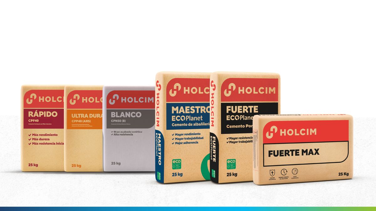 La decisión de reducir el tamaño y peso de la bolsa de cemento un 50% alcanza a los distintos tipos de producto según características y uso La decisión de reducir el tamaño y peso de la bolsa de cemento un 50% alcanza a los distintos tipos de producto según características y uso