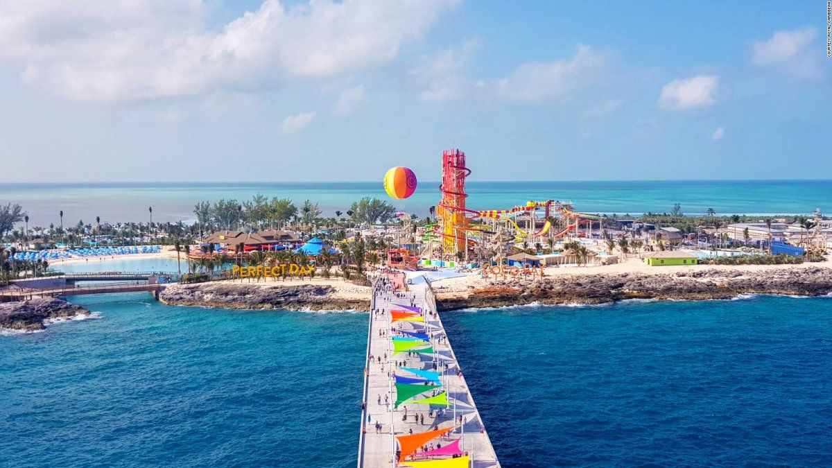 La isla de CocoCay está incluida en el viaje gratis a Bahamas.