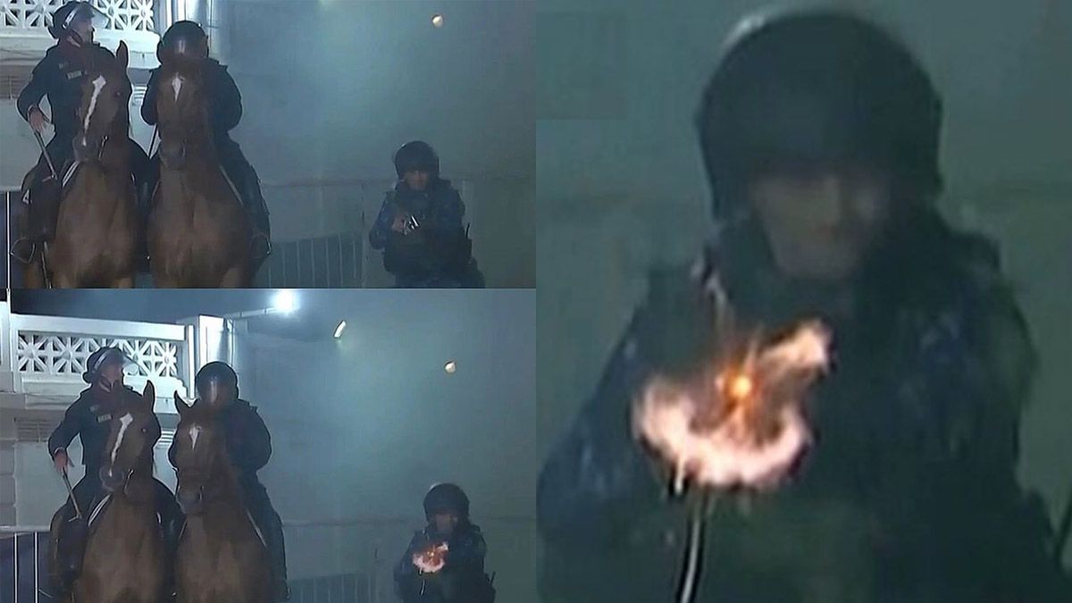 Un efectivo policia le disparó sin dudarlo al camarógrafo de TyC Sports.