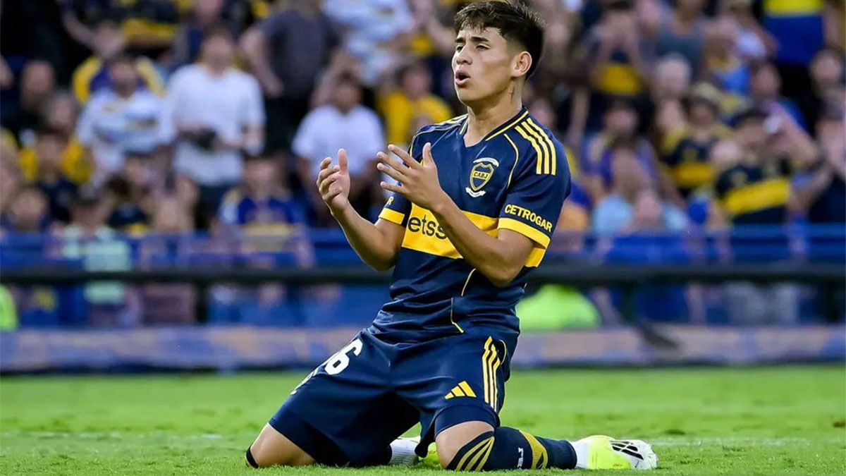Tomás Aranda marcó su primer gol en Primera con la camiseta de Boca.