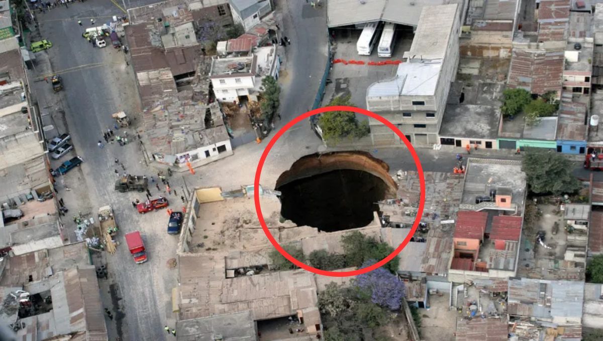 Un agujero de 90 metros de profundidad apareció y transformó el paisaje