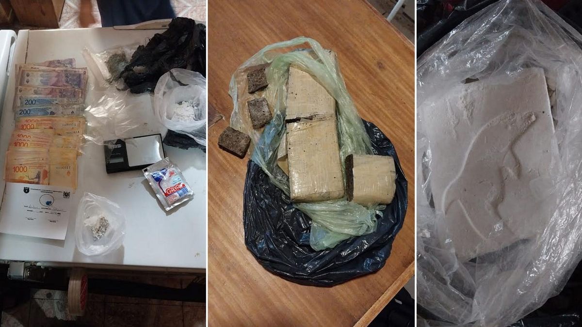 En la casa allanada en el barrio Huarpes, de Godoy Cruz, secuestraron casi un kilo de cocaína y trozos compactados de marihuana. En la casa allanada en el barrio Huarpes, de Godoy Cruz, secuestraron casi un kilo de cocaína y trozos compactados de marihuana.
