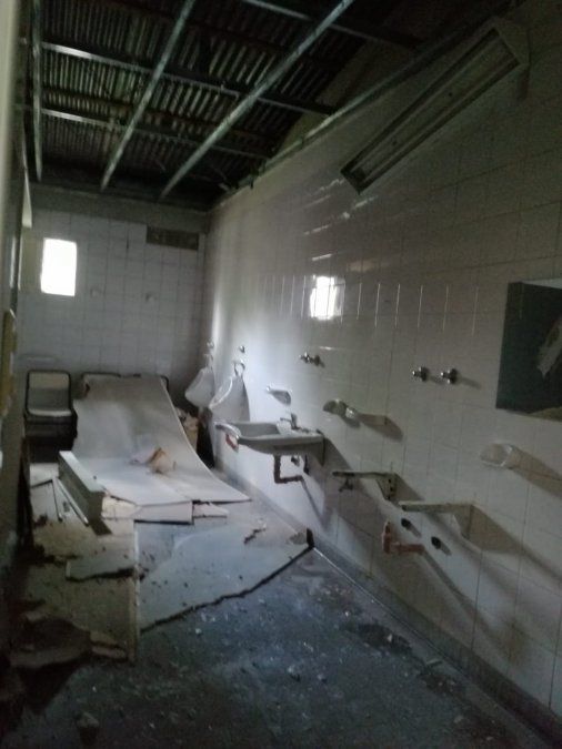 Así lucía el hospital Gailhac este viernes tras la tormenta en Mendoza