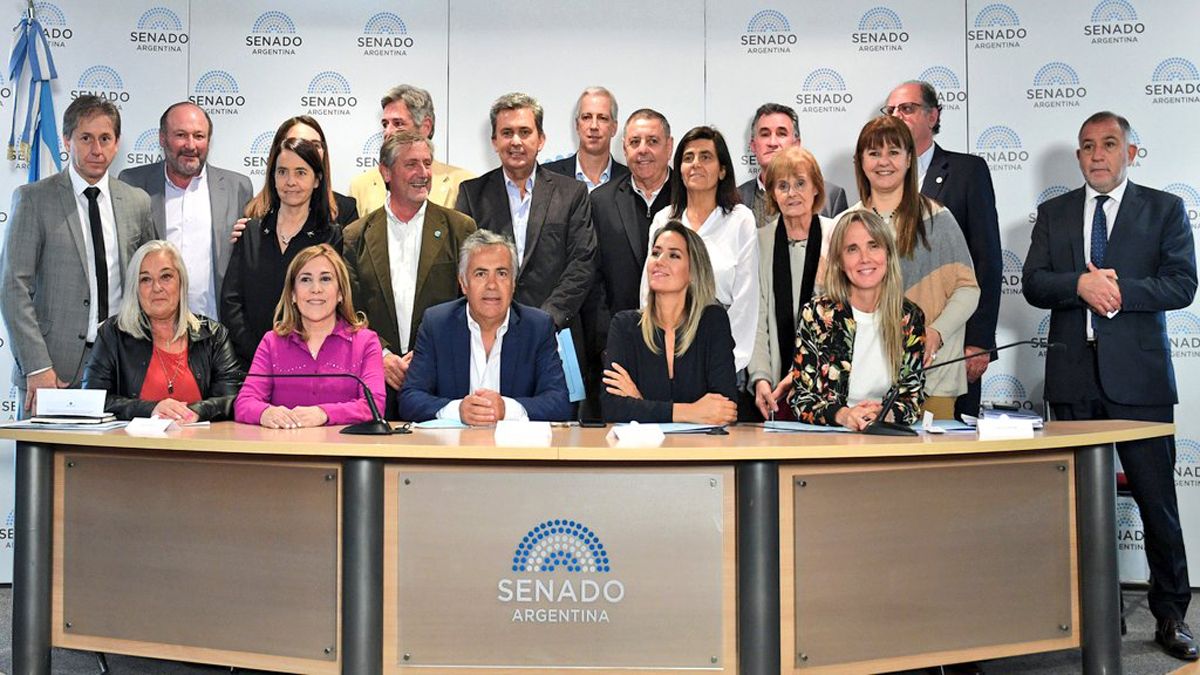 En el Senado, el bloque de Juntos por el cambio recibió a la dirigencia del Campo.