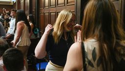 Hebe Casado festejó la aprobación del proyecto minero PSJ Cobre Mendocino como un gol. Hebe Casado festejó la aprobación del proyecto minero PSJ Cobre Mendocino como un gol.