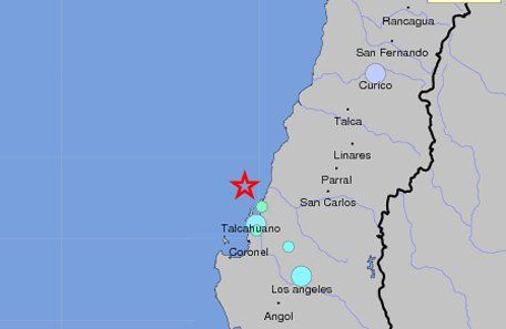 Un sismo de 5 grados Richter se registró en Chile