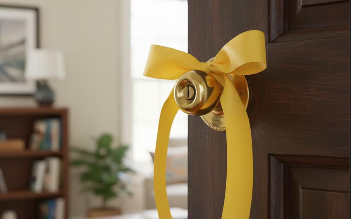 La cinta amarilla se asocia con el crecimiento laboral y las nuevas oportunidades. 