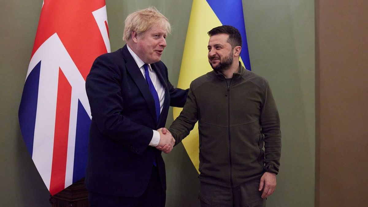 Guerra Rusia - Ucrania: Boris Johnson brindó su apoyo a Zelenski.