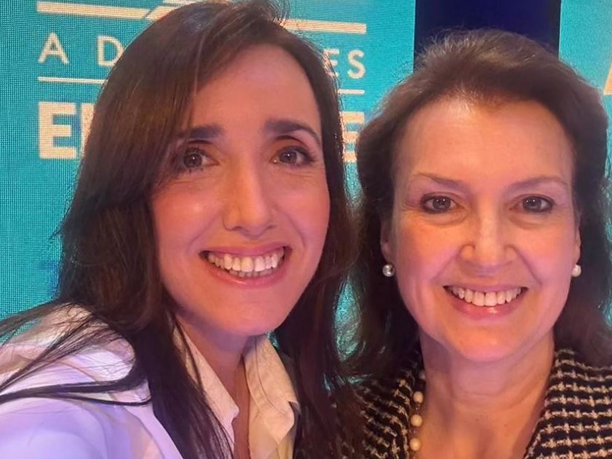 La celebración de Victoria Villarruel y Diana Mondino. La celebración de Victoria Villarruel y Diana Mondino.