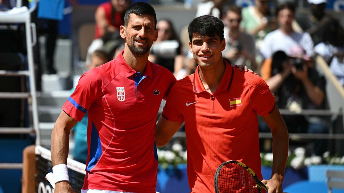 Alcaraz y Djokovic en los Juegos Olímpicos de París 2024. Alcaraz y Djokovic en los Juegos Olímpicos de París 2024.