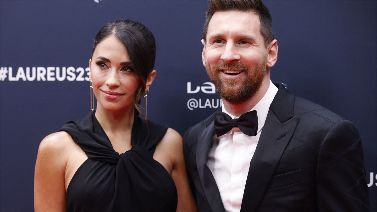 Antonela Roccuzzo y Lionel Messi.