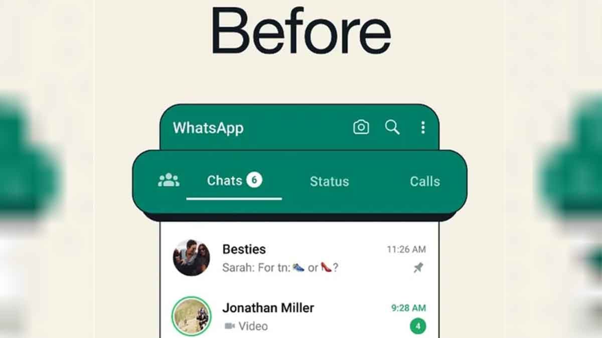 WhatsApp: el mayor cambio de diseño en años ya es oficial. La nueva barra de navegación es blanca y cuenta con 4 pestañas WhatsApp: el mayor cambio de diseño en años ya es oficial. La nueva barra de navegación es blanca y cuenta con 4 pestañas