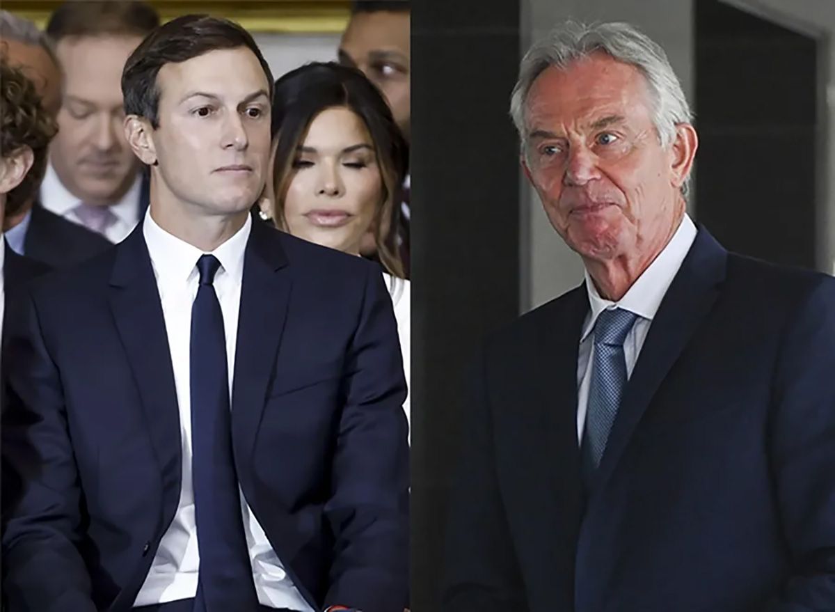 El exasesor estadounidense Jared Kushner y el ex primer ministro británico Tony Blair se reunieron con Donald Trump en la Casa Blanca para hablar sobre la posguerra de Gaza. Crédito: EFE.