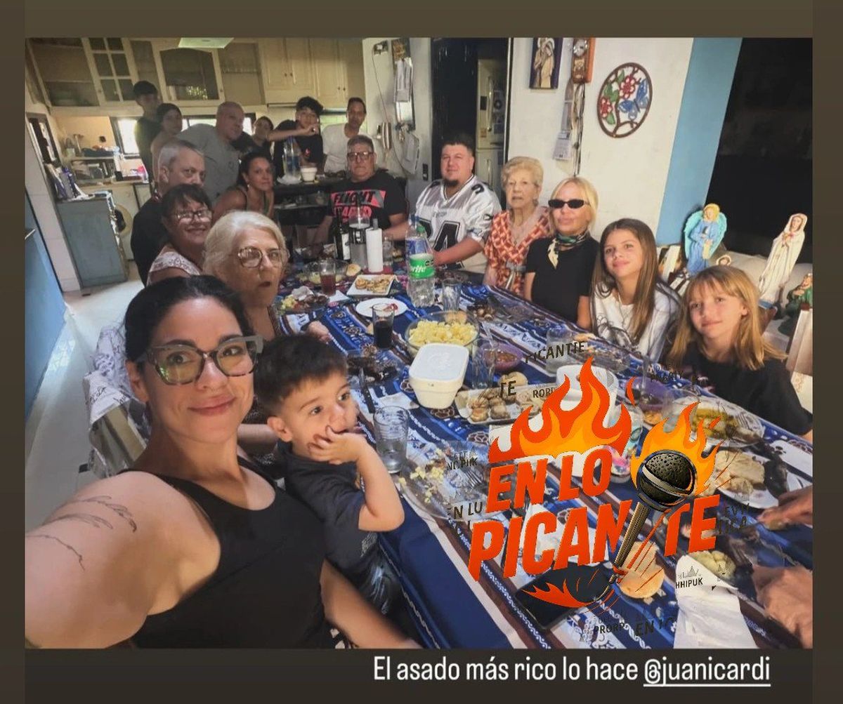 Las hijas de Mauro Icardi y Wanda Nara almorzaron en la casa de su abuelo Juan Icardi.