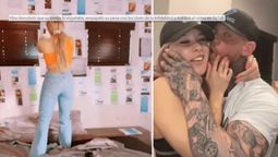 Terrible venganza. Su novio la engañaba y empapeló su pieza con los chats de la infidelidad.