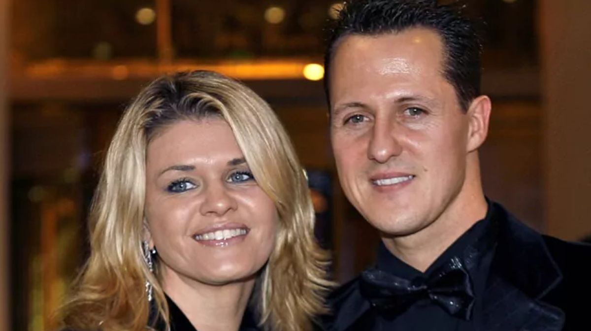 Michael Schumacher con su esposa, Corinna.