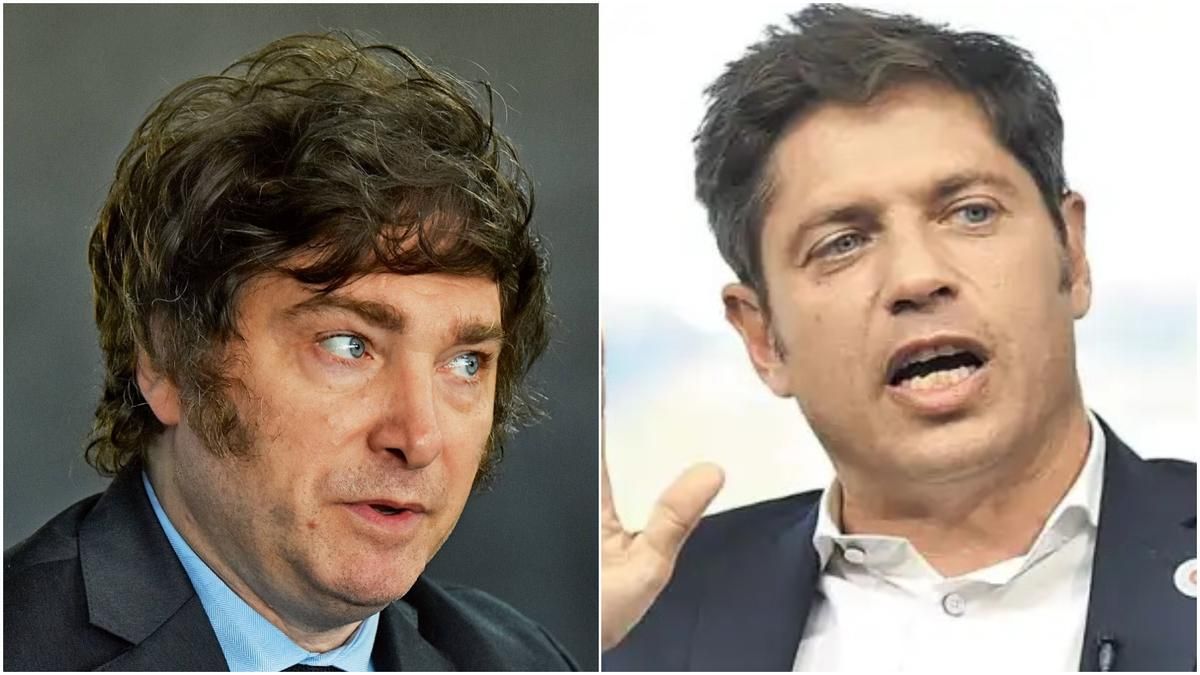 Javier Milei y Axel Kicillof 