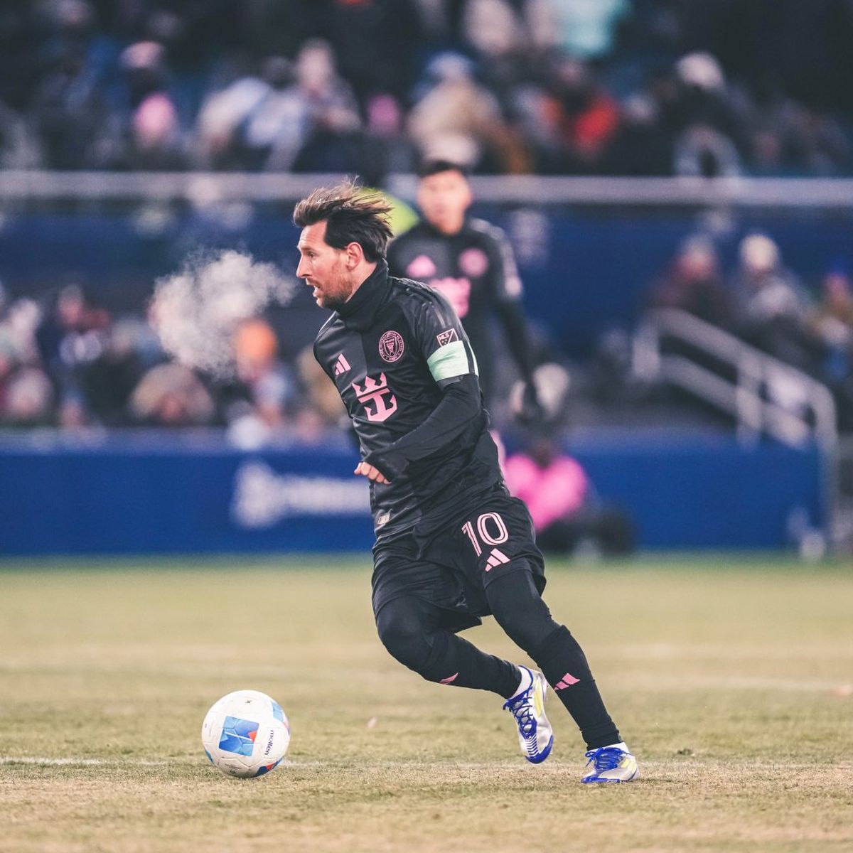 Lionel Messi en el partido de ida del Inter Miami frente a Kansas City por la Concachampions. 